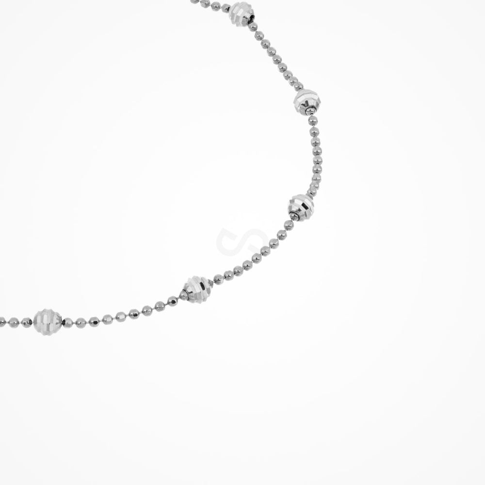 Desmos "Shine" Sterling Silver Diamond-Cut Anklet 9"