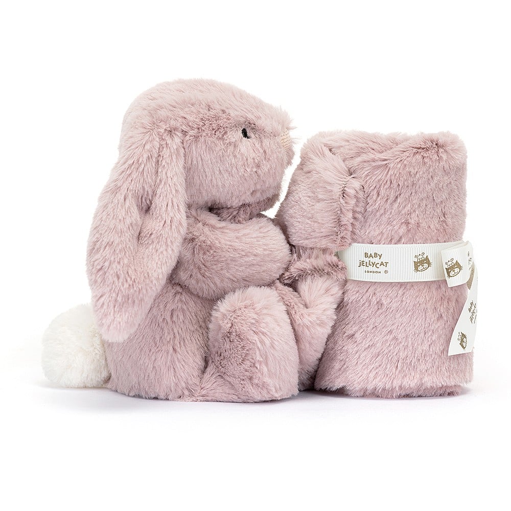 Jellycat Bashful Luxe Bunny Rosa Soother - Packaged (NEW & RECYCLED FIBERS)