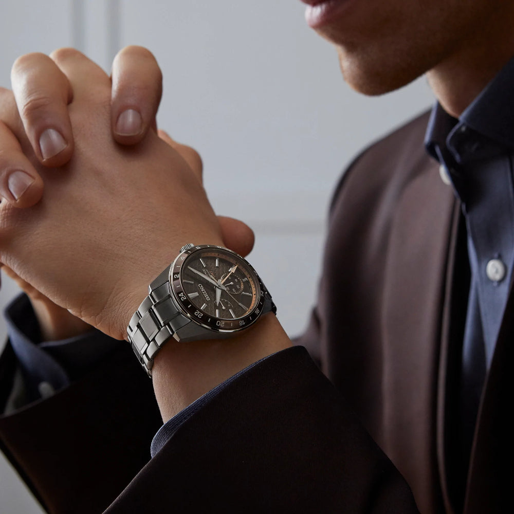 Seiko Presage Sharp-Edged Series GMT Watch