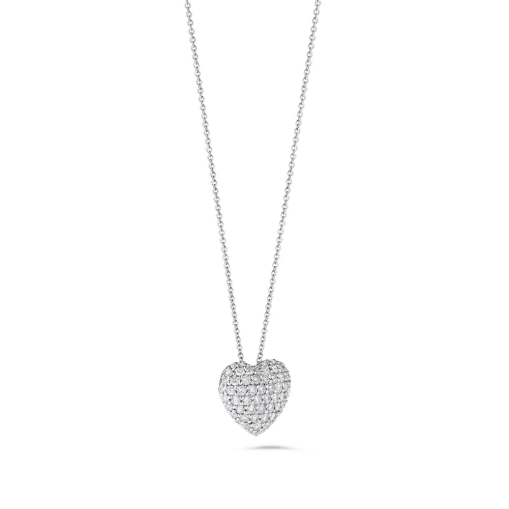 18k Diamond Heart Pendant Necklace