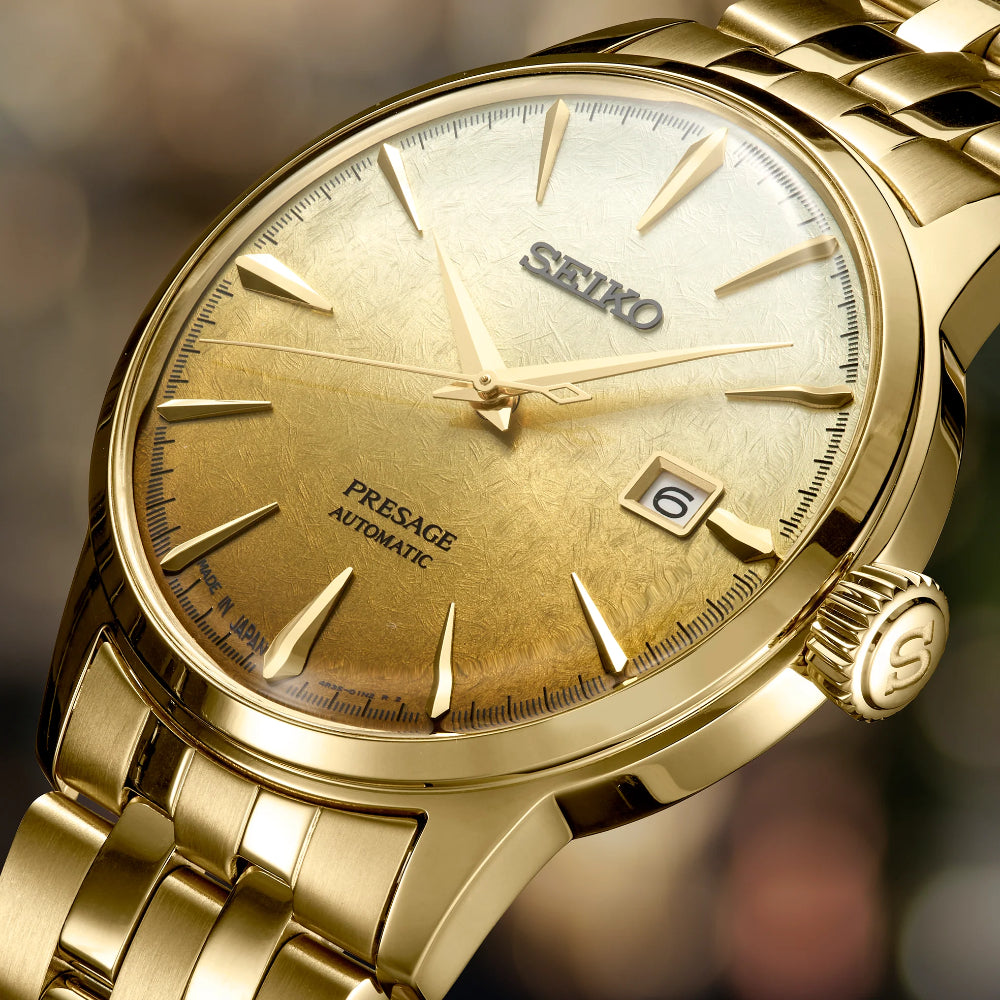 Seiko Presage Cocktail Time Gold-Tone Automatic Watch