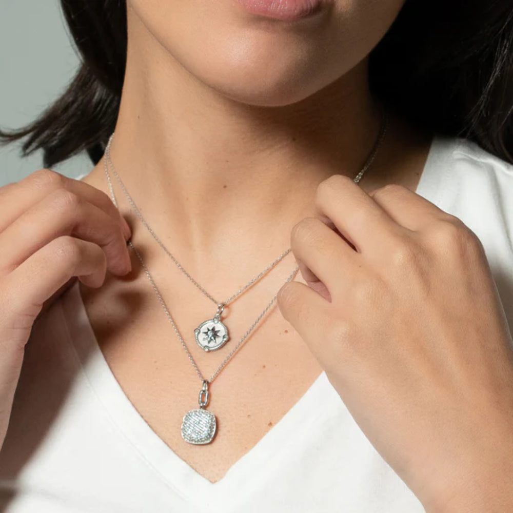 Monica Rich Kosann Mini "Adventure" Compass Charm Necklace