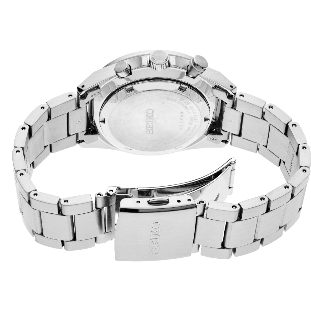 Seiko Essentials 41mm Chronograph, Green Dial/Steel SSB405