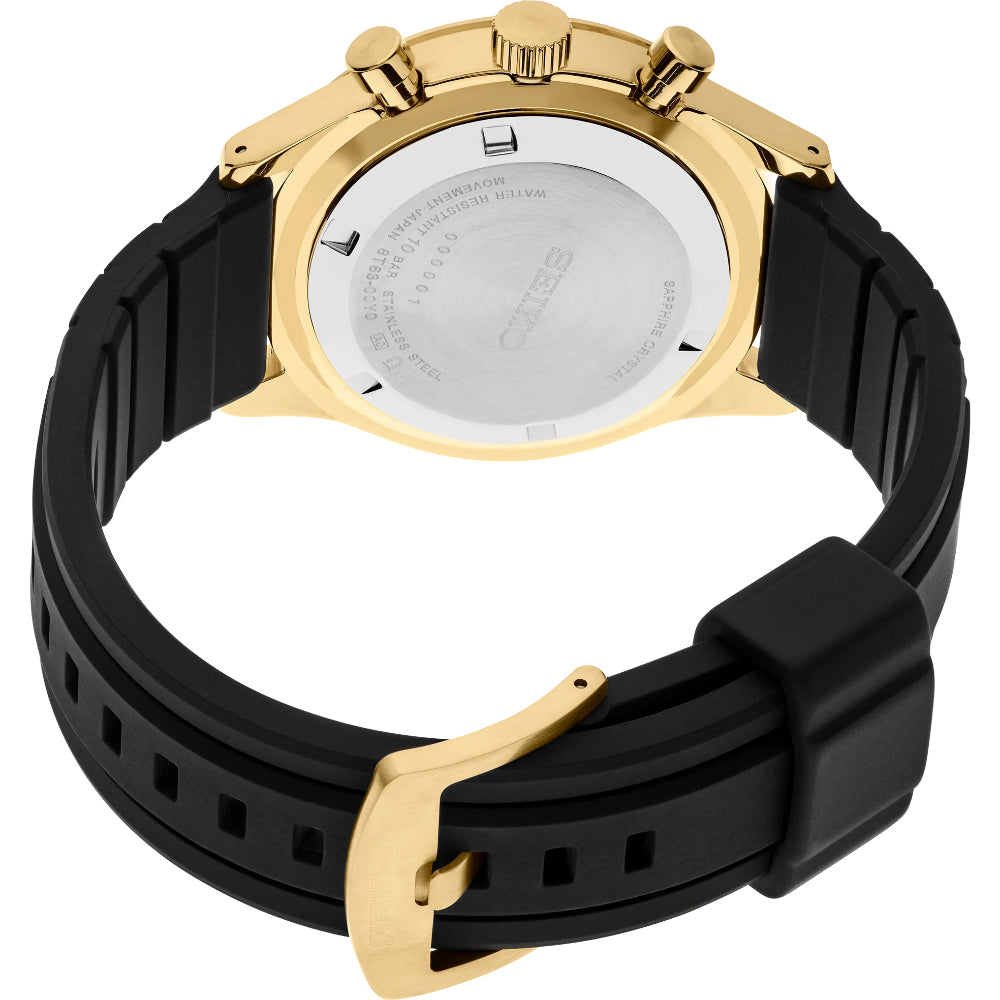 Seiko Essentials Collection Gold Tone 43mm Quartz Chronograph Watch