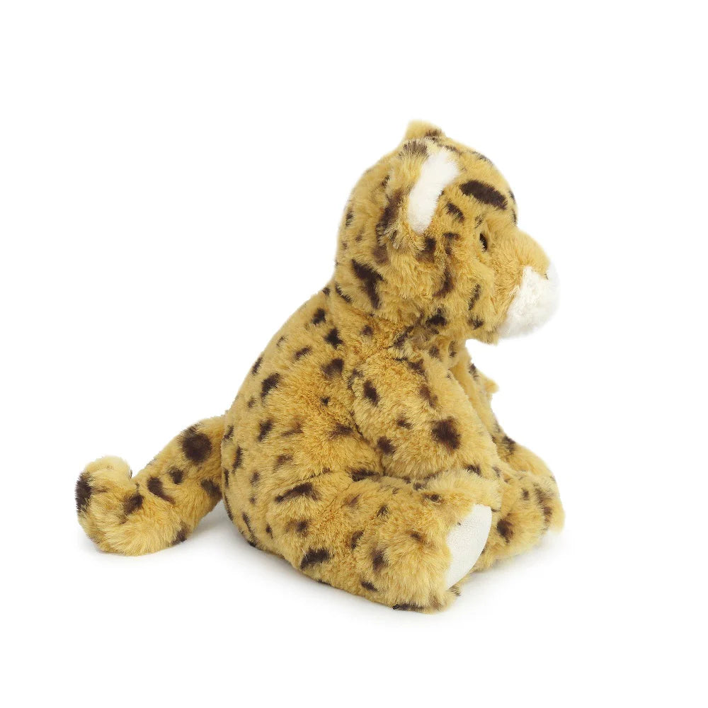 Plush toy cheetah on a white background