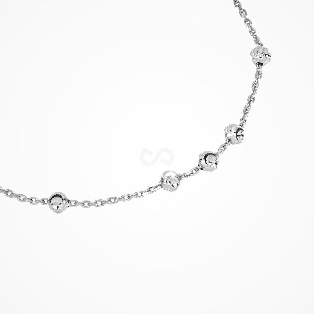 Desmos Sterling Silver Station Moon 3 and 1 Bracelet 6.5"