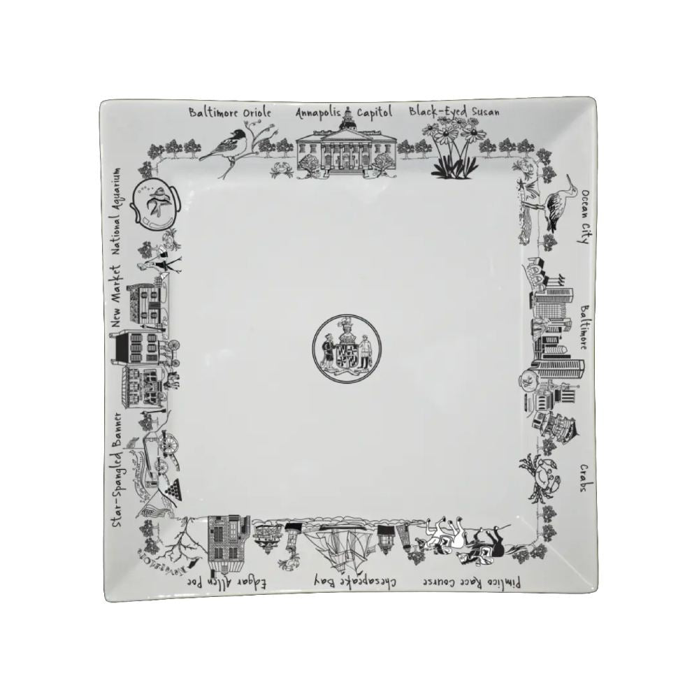 The Dish Maryland Small Square Plate