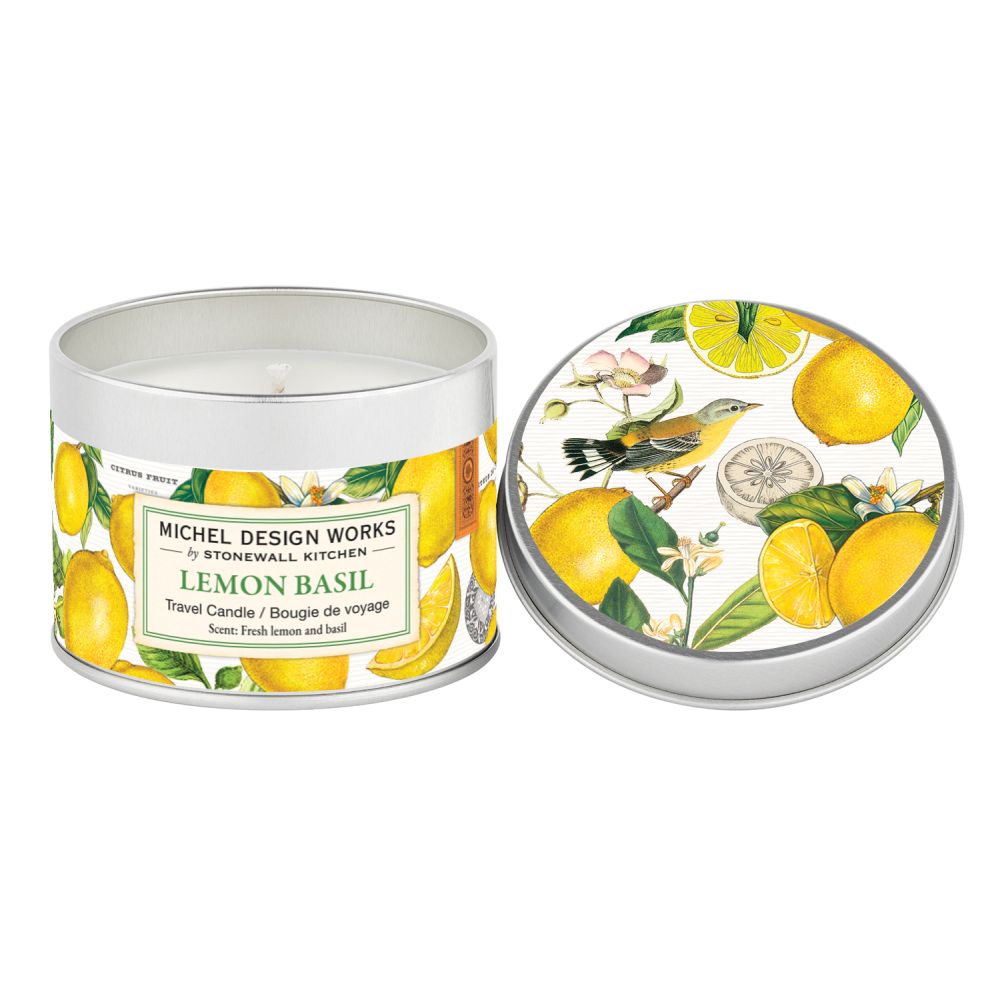 Michel Design Works Lemon Basil Travel Candle