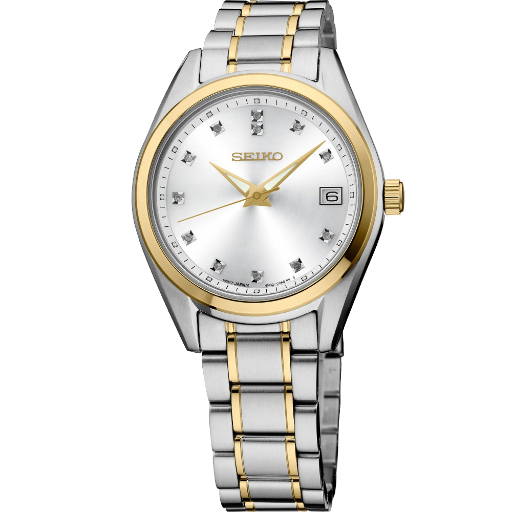 Seiko Diamond Collection Two-Tone Quartz Watch, SUR582