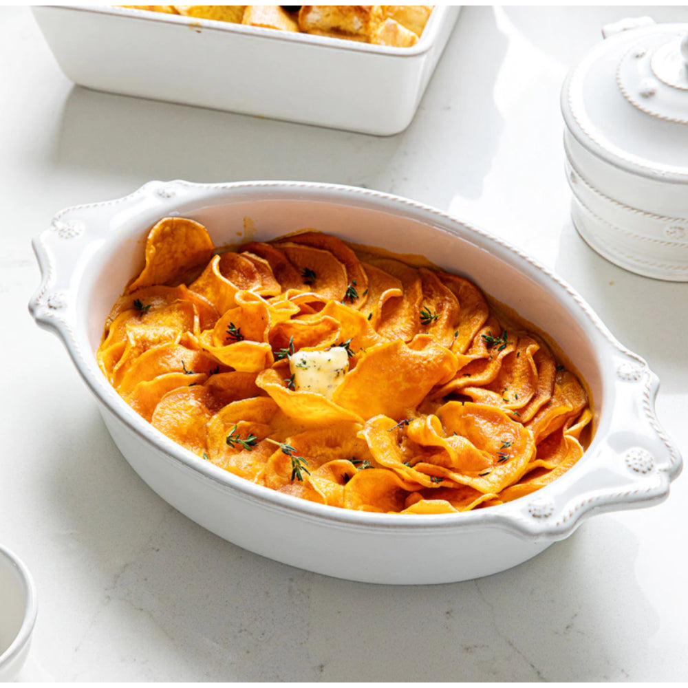 Juliska Berry & Thread Oval Baker Whitewash-13in