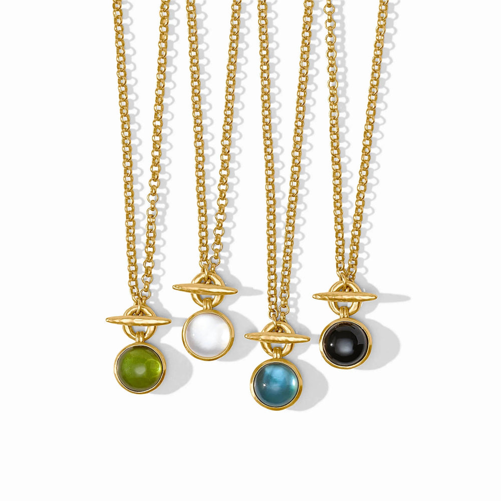 Julie Vos Gold Solara Solitaire Necklace