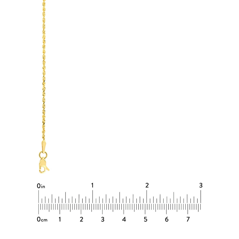 14k Gold Diamond-Cut Rope Chain 18"
