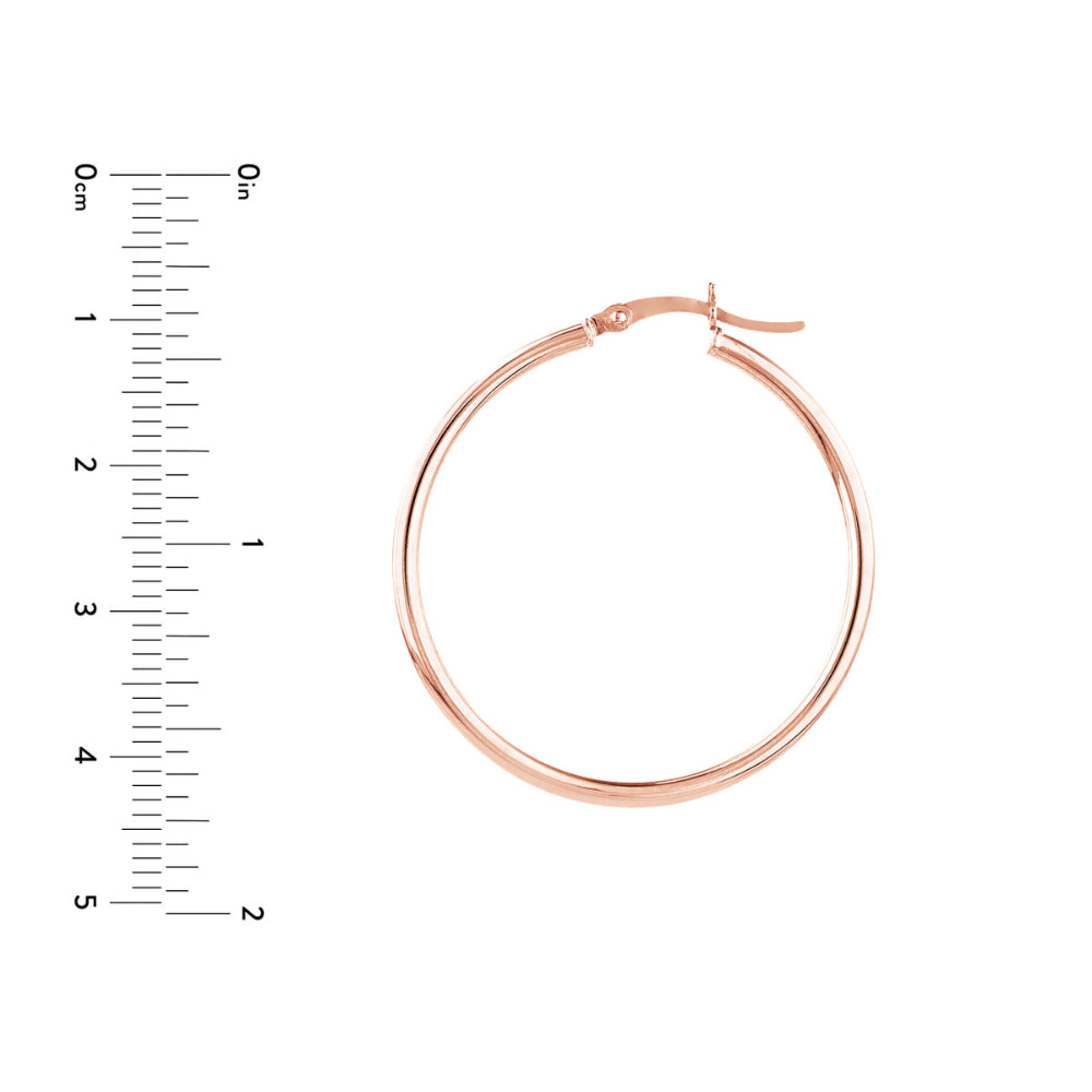 14k Rose Gold Hoop Earrings