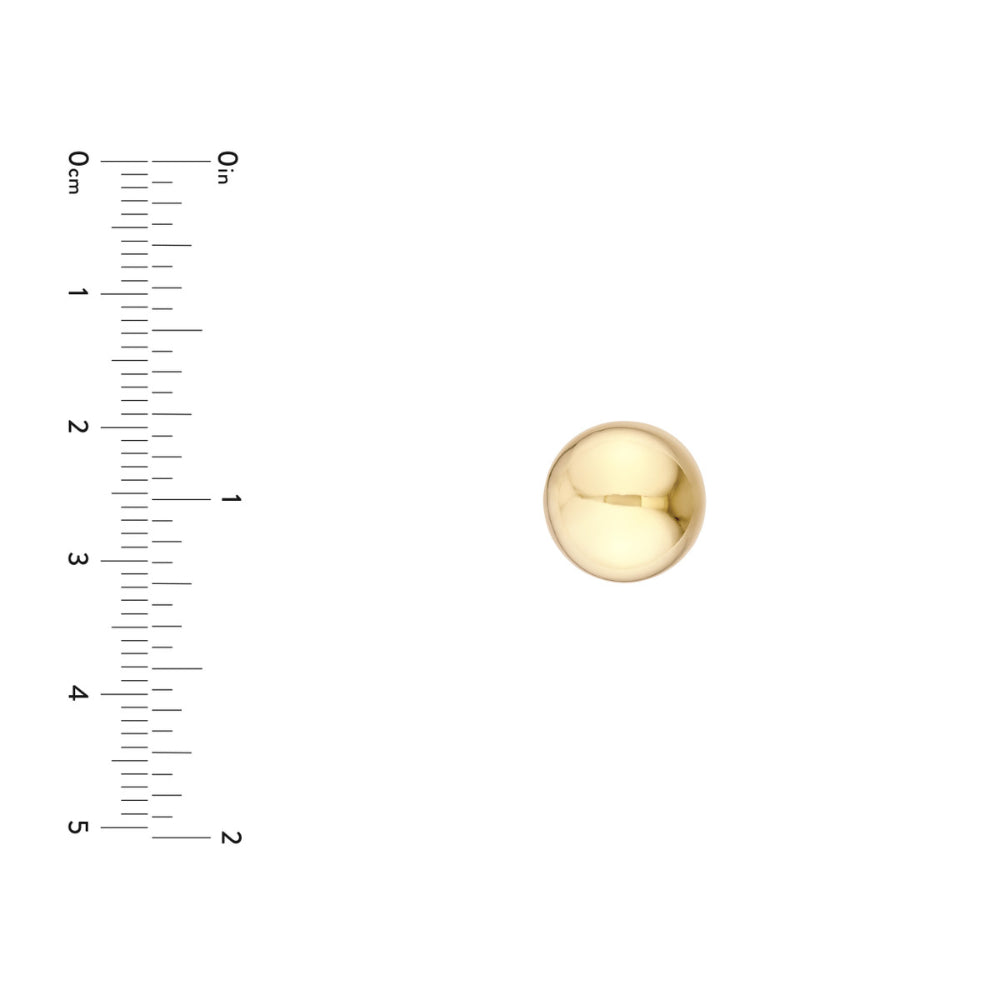 14k Gold 12mm Ball Stud Earrings
