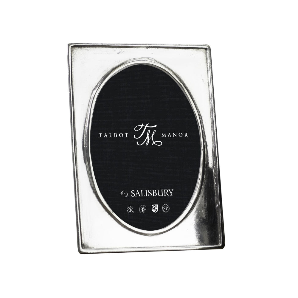 Clear glass photo frame with 'Talbot Manor by Salisbury' branding on a white background.