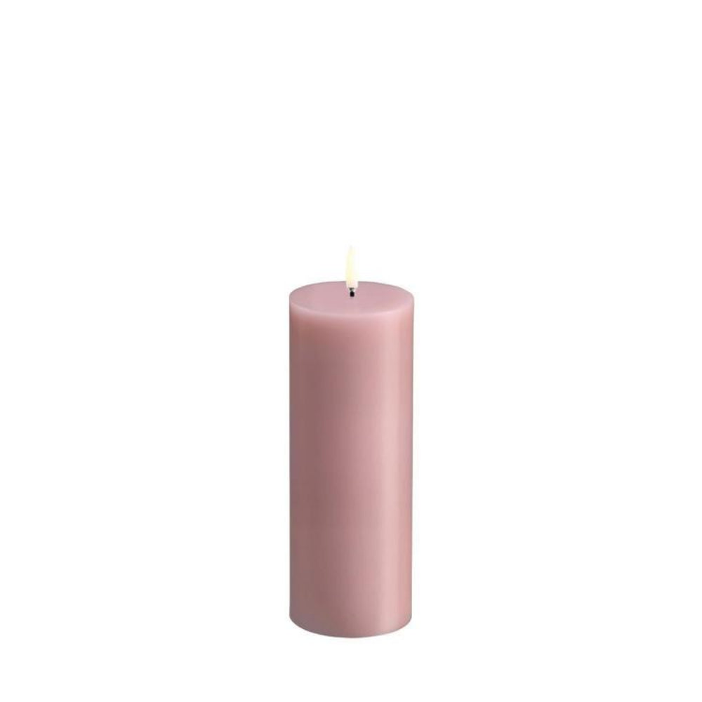 Uyuni Lighting LED Smooth Pillar Candle - Rose Powder