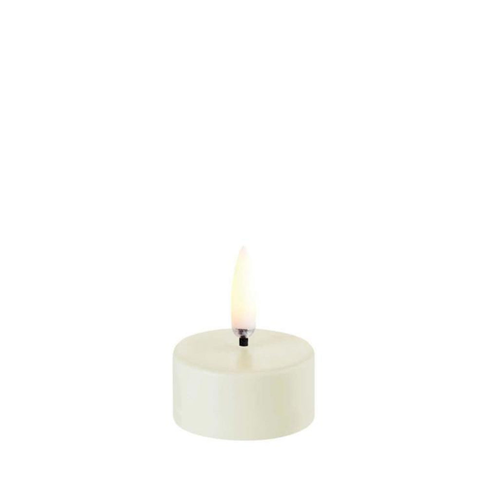 Uyuni Lighting LED Tealight 400~ Battery incl, Ivory Wax, Smooth, 1.6" x 0.83"
