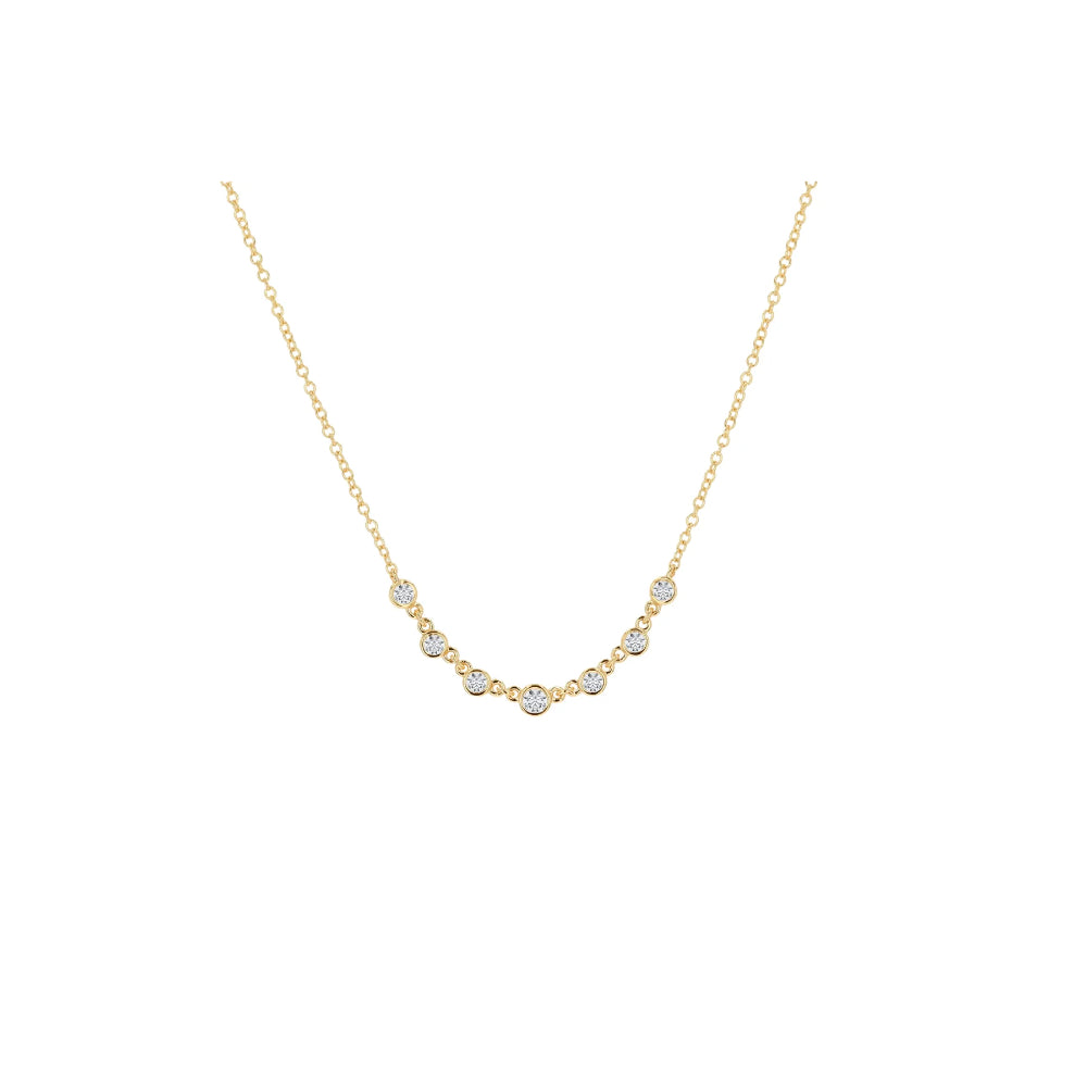 Rachel Reid 14k Diamond Bezel Layering Necklace