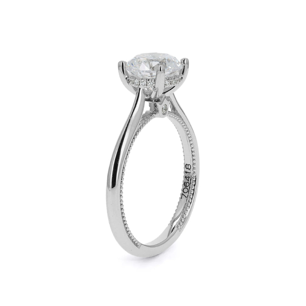 Verragio Renaissance 14k Gold Round Diamond Hidden Halo Engagement Ring