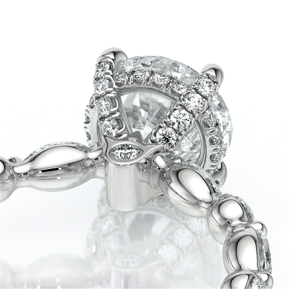 Verragio 14k Gold Euroshank Round Diamond Shared Prong Engagement Ring