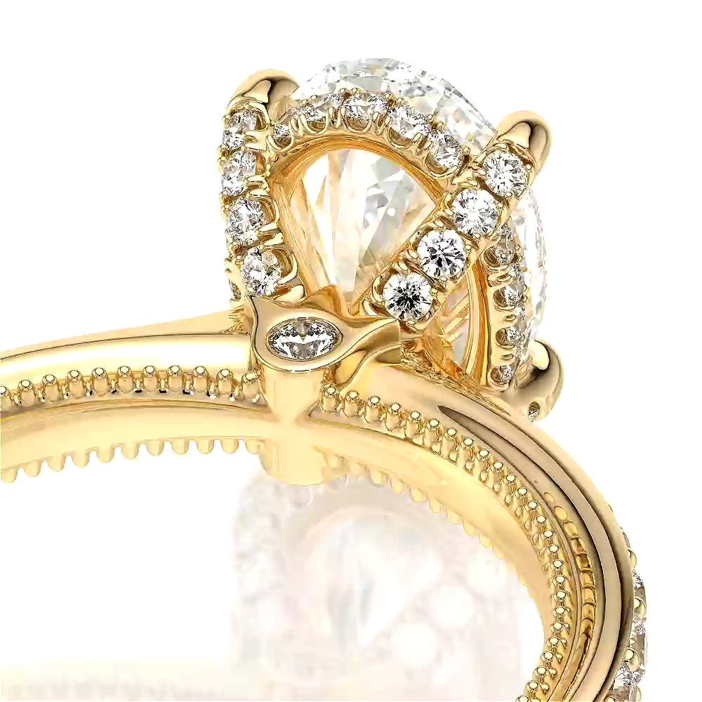 Verragio Vanguard 14k Gold Oval Center Euroshank Engagement Ring