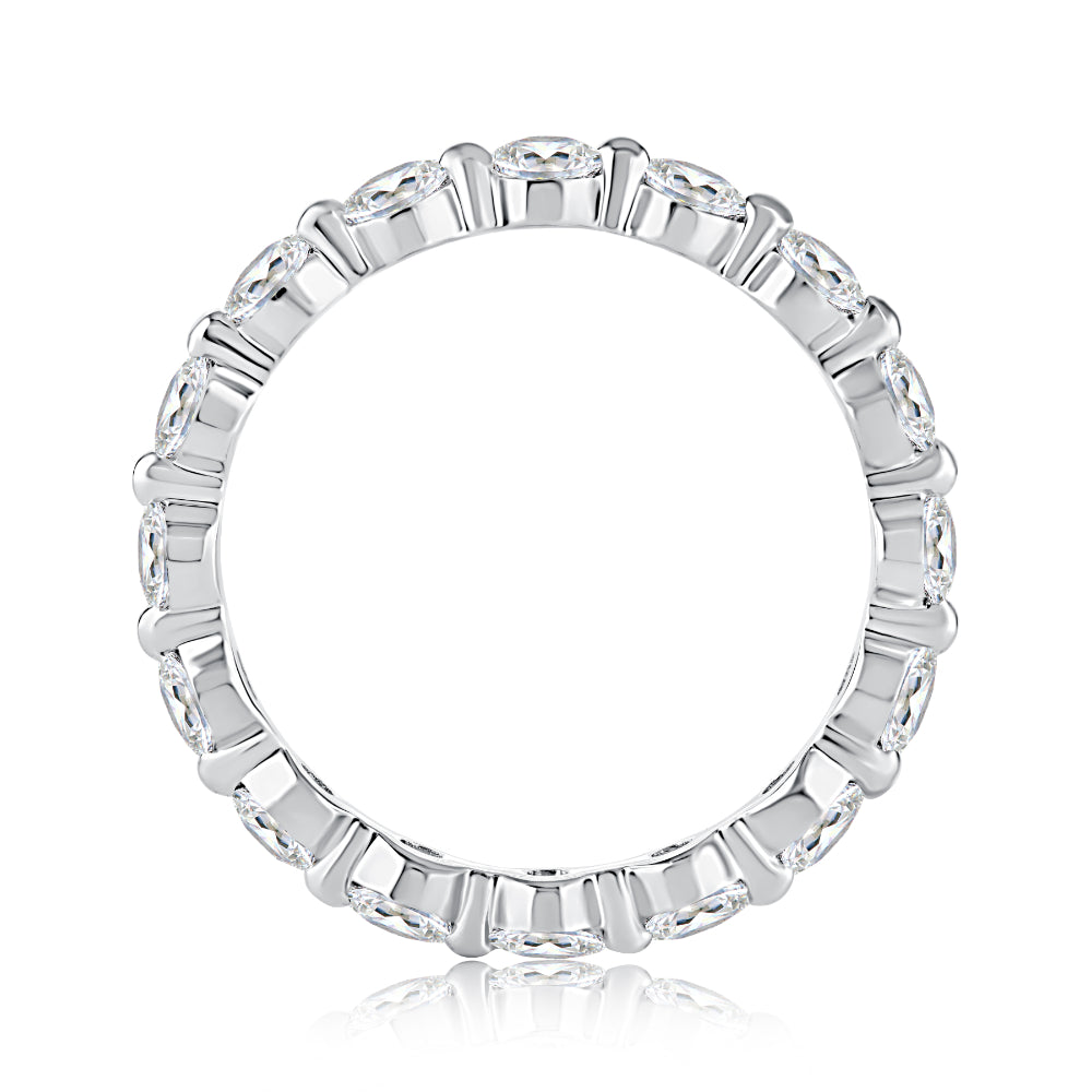 A. Jaffe 18k Gold Single Prong Round Diamond Eternity Band