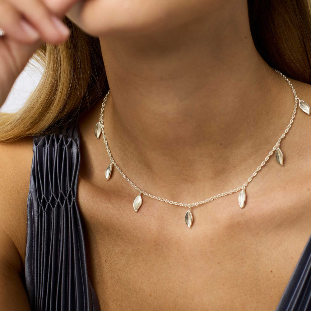 Julie Vos Silver Willow Delicate Charm Necklace