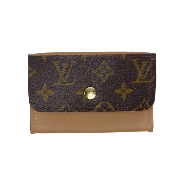 Beaudin Designs Tessa Wallet in Mocha Leather & Upcycled LV