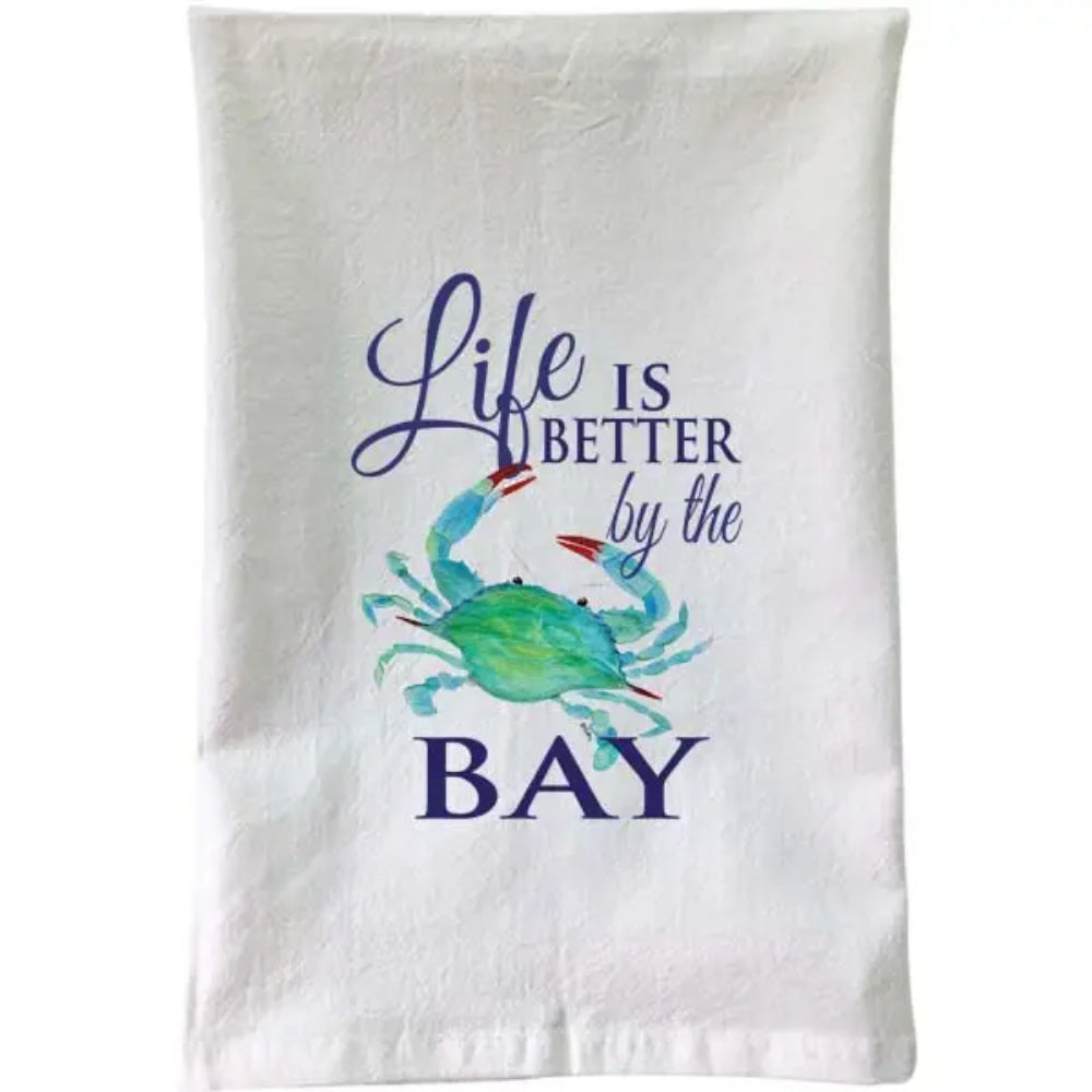 Clawdia Crab - Life Is Better On the Bay Flour Sack Towel