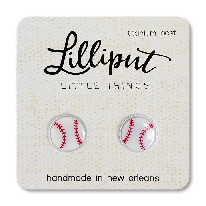 Lilliput Little Things Baseball Earrings