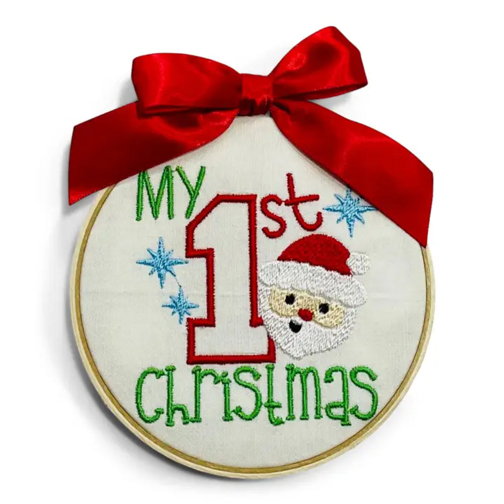 Embroidered My First Christmas Ornament