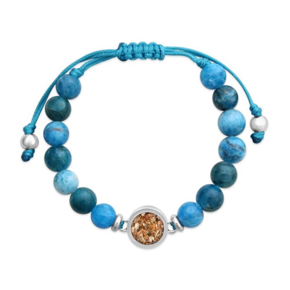 Dune Beaded Bracelet Adjustable - Round - Apatite