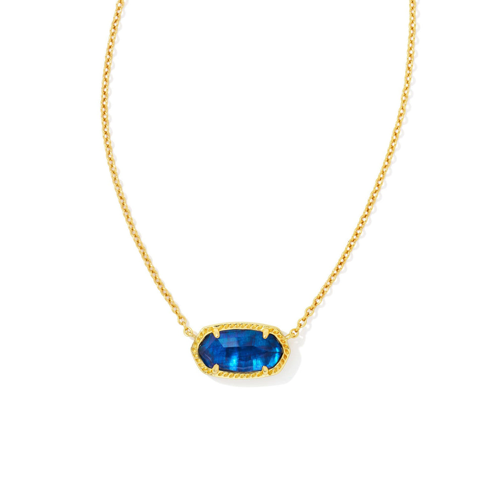 Elisa Gold Pendant Necklace in Navy Abalone - Kendra Scott Elisa Gold Pendant Necklace in Navy Abalone - Kendra Scott