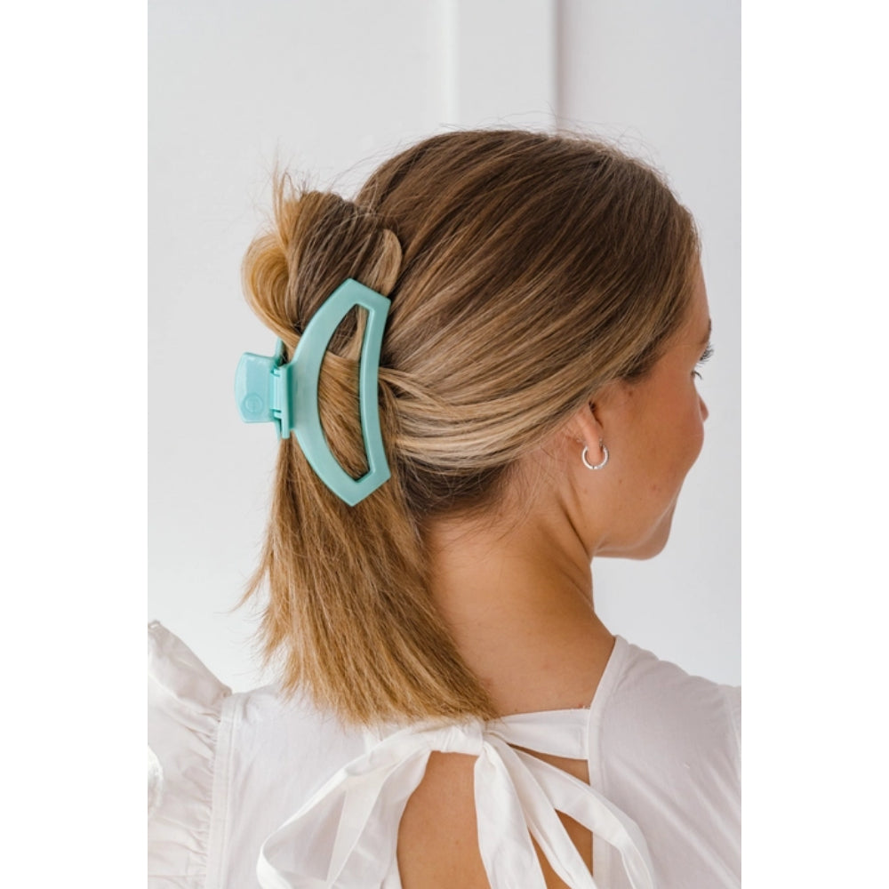 TELETIES Open Hair Clip Medium - Totally Turquoise