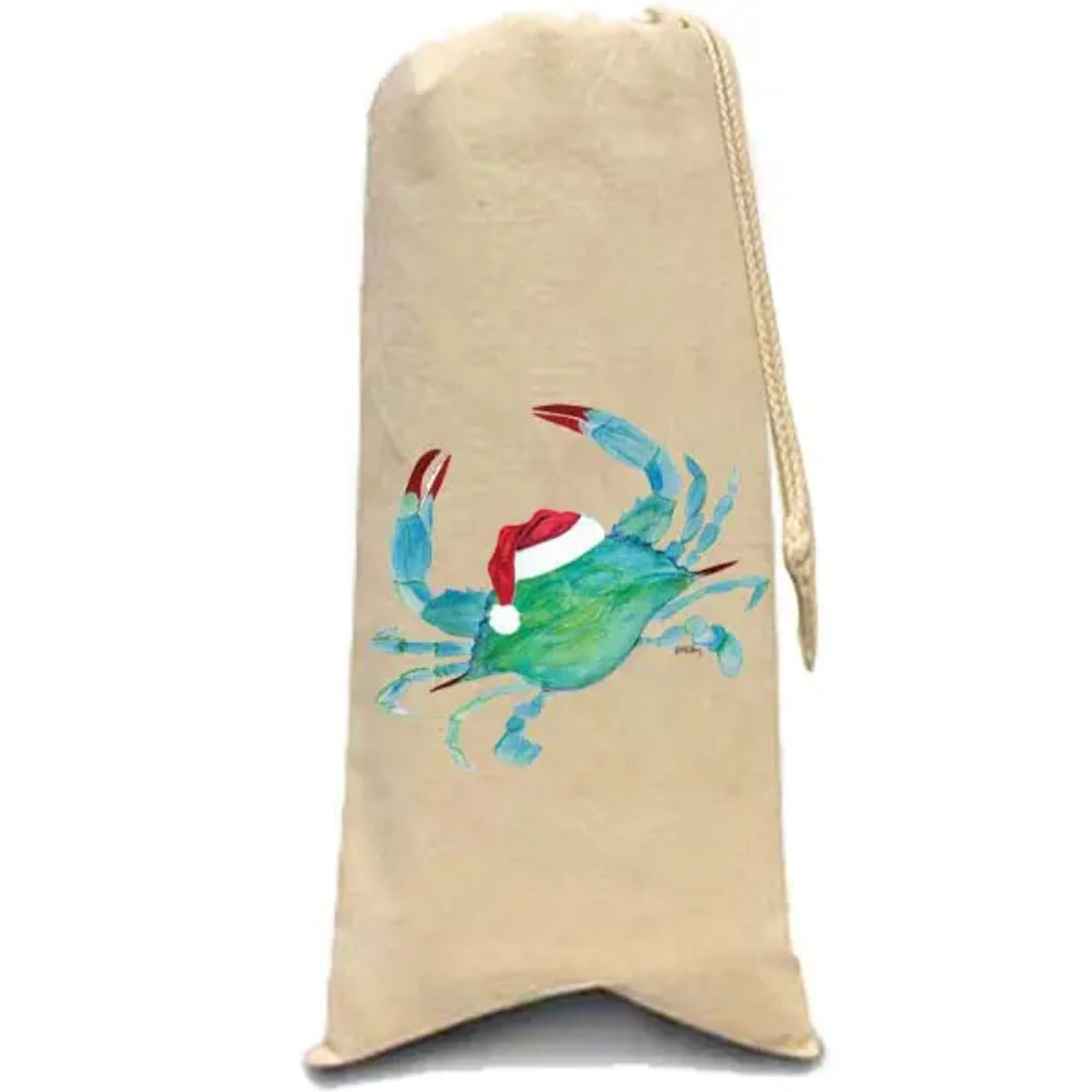 Christmas- Clawdia Crab Santa Wine Bag