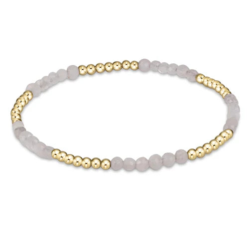 enewton 6.25" Blissful Pattern 2.5mm Bead Gemstone Bracelet - Moonstone