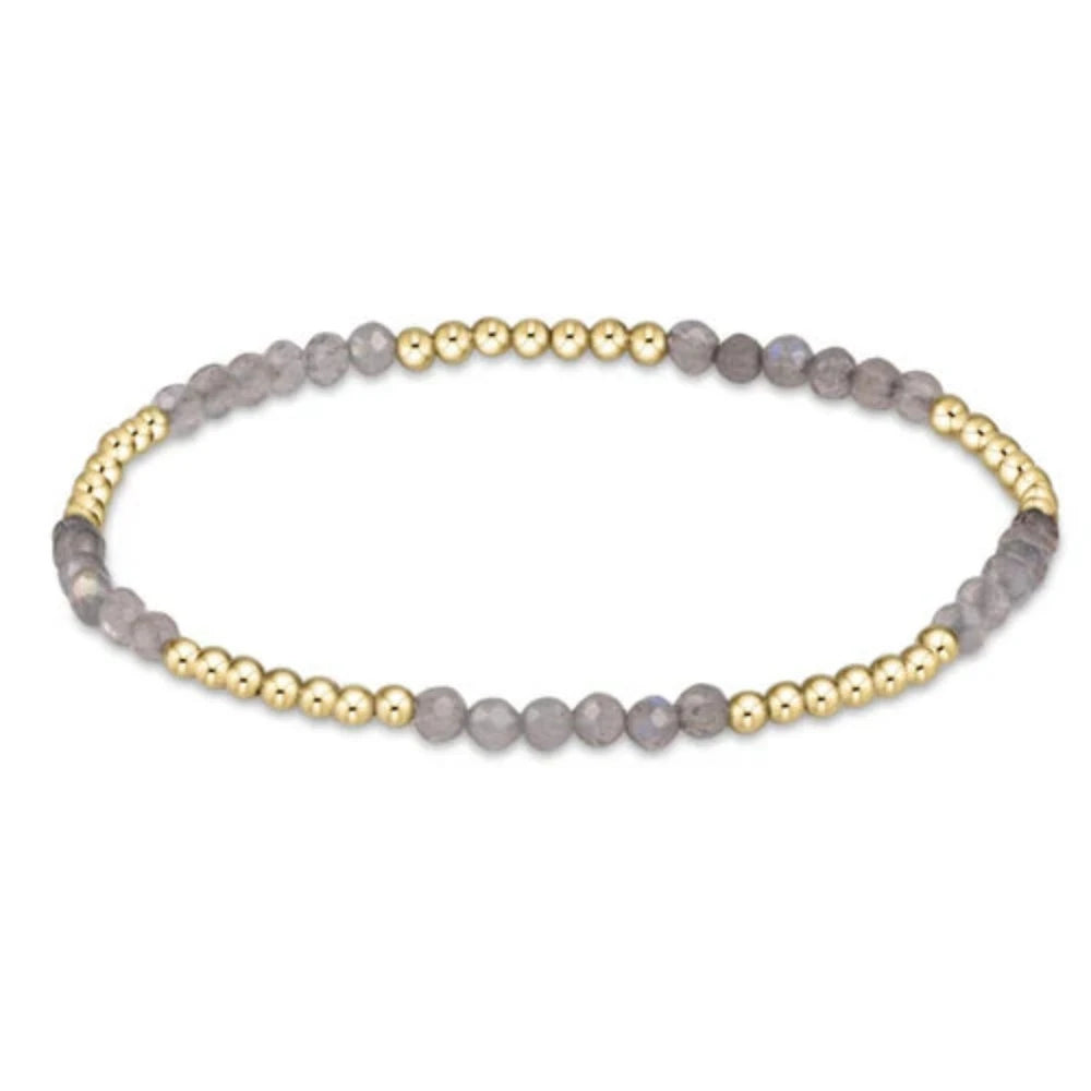 enewton 6.25" Blissful Pattern 2.5mm Bead Gemstone Bracelet - Labradorite