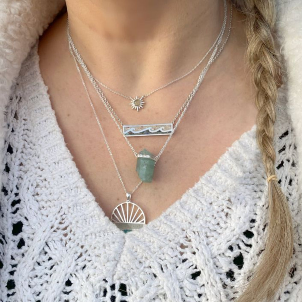 Dune Blue Ice Aquamarine Necklace