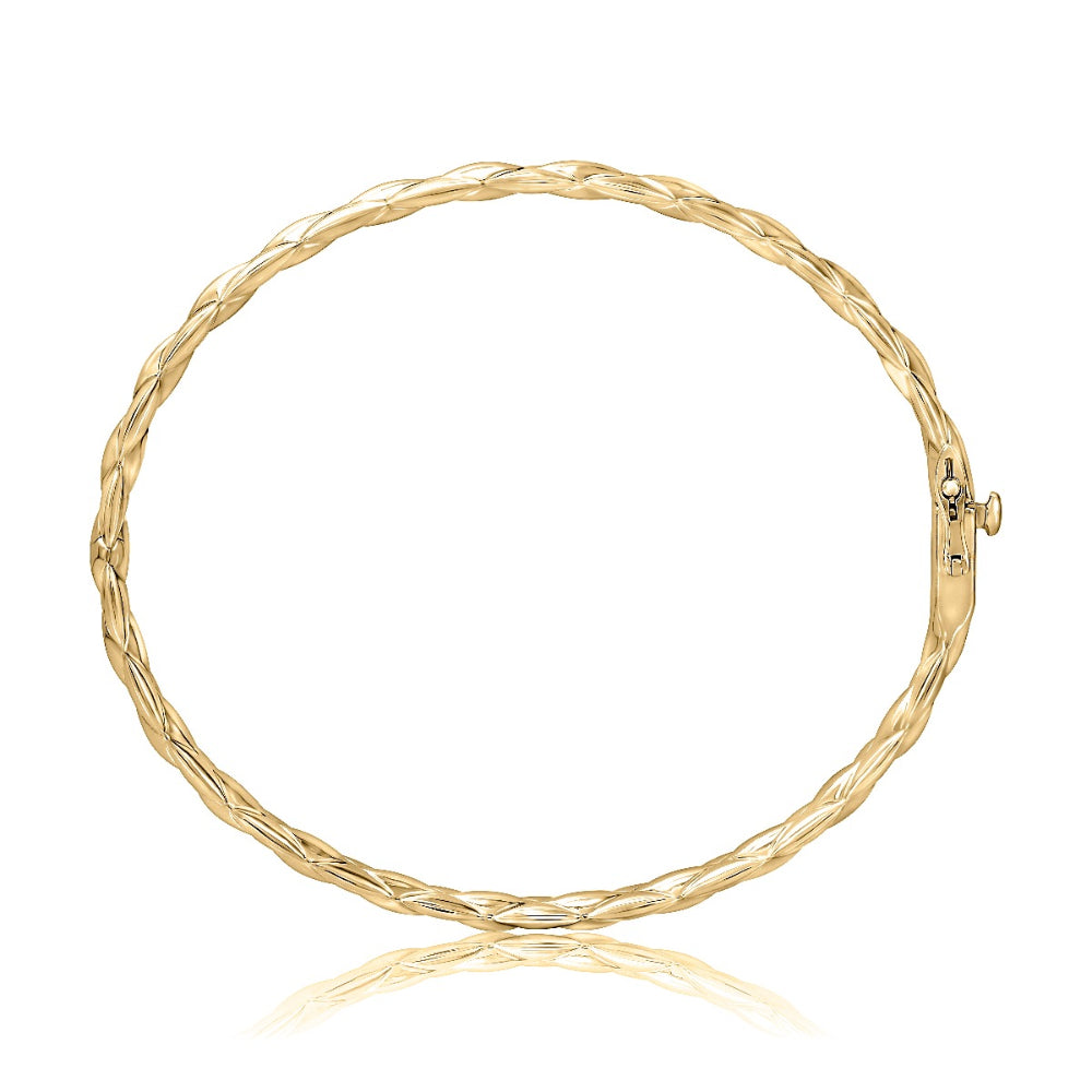 A. Jaffe 14k Gold Classic Quilted Bangle