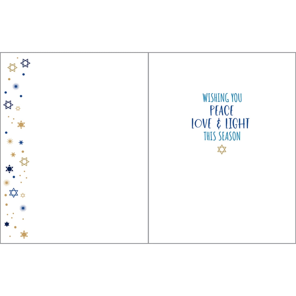 Gina B Designs Hanukkah Greeting Card - Gold Menorah