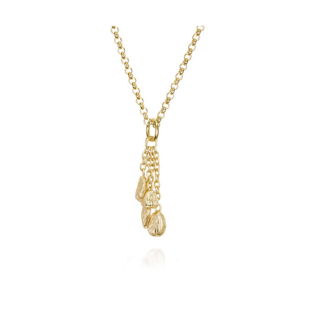 Jorge Revilla Nuggets Collection Gold-Tone Beads Drop Pendant Necklace