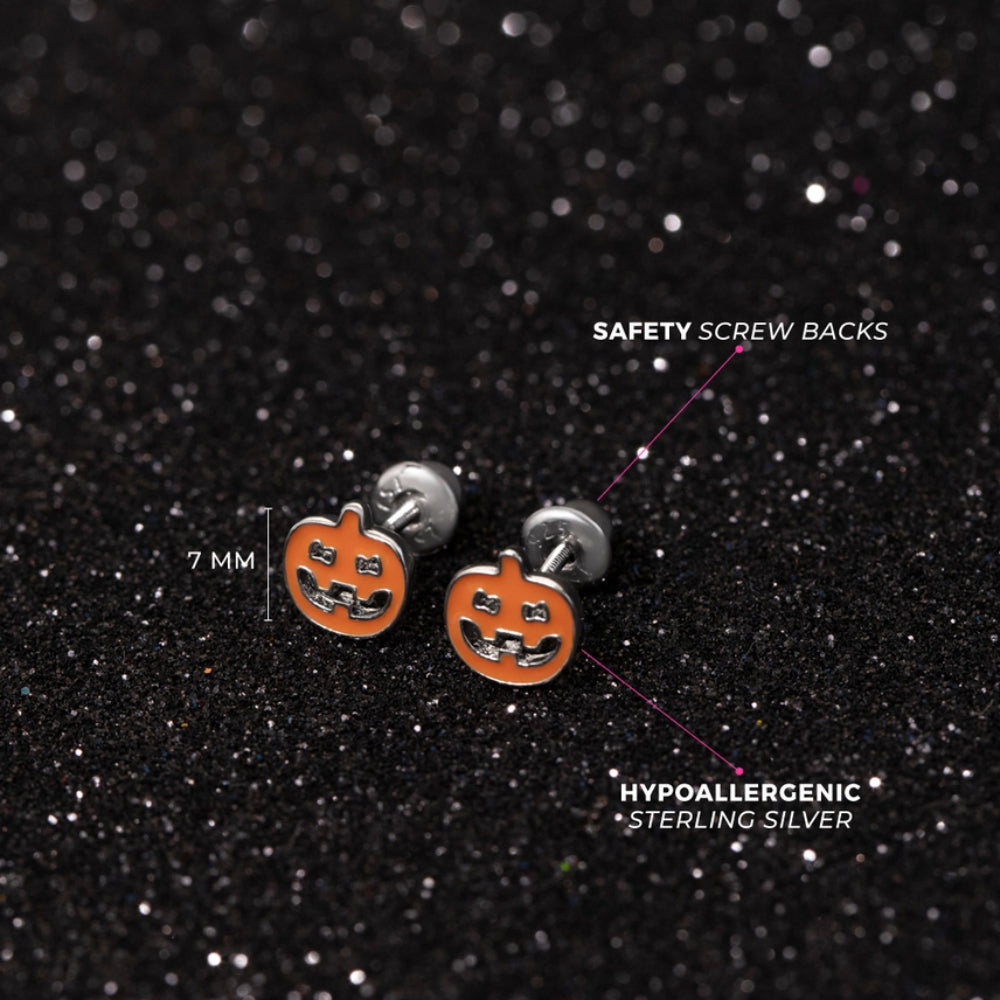 Children's Jack-O'-Lantern Earrings