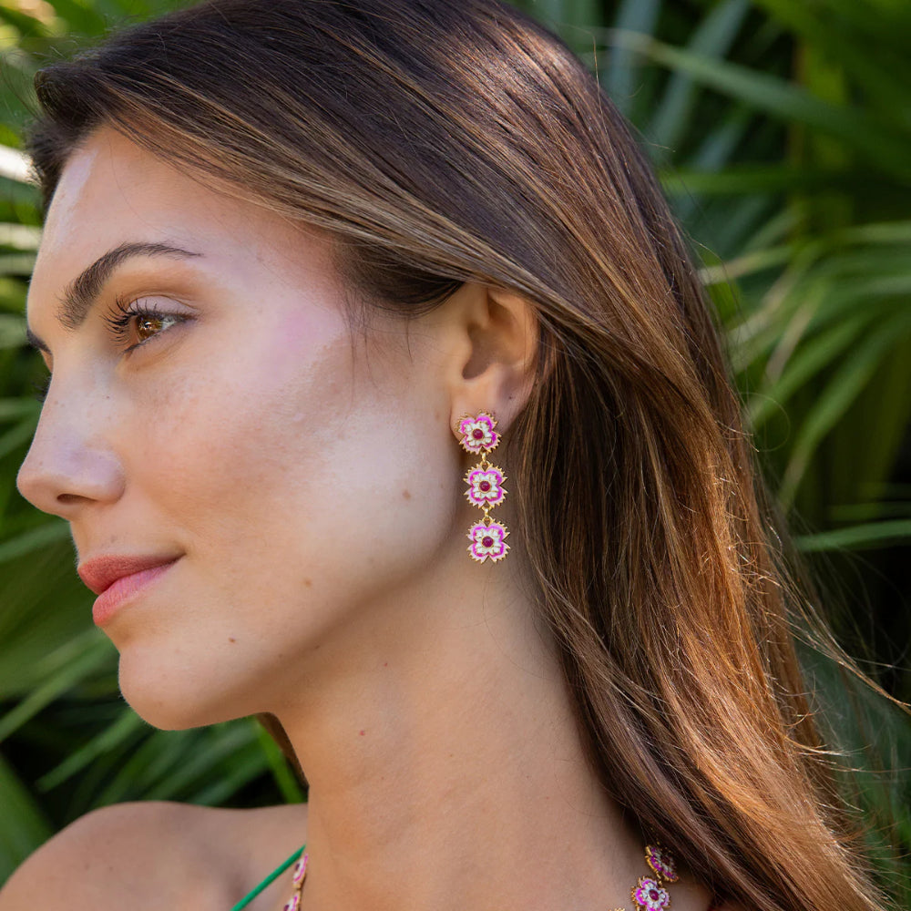 Capucine De Wulf Dianthus Linear Earrings