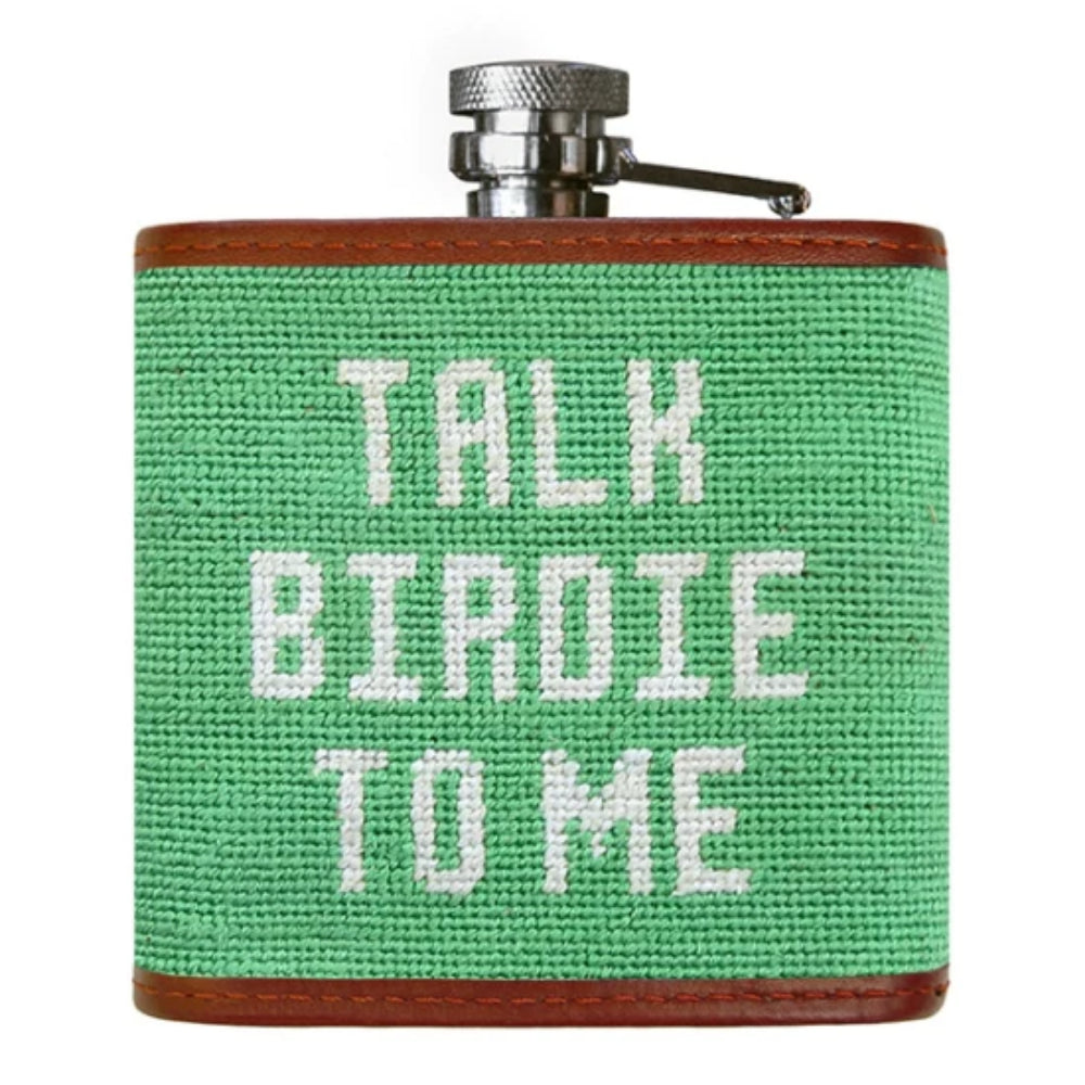 Smathers & Branson Talk Birdie To Me Needlepoint Flask