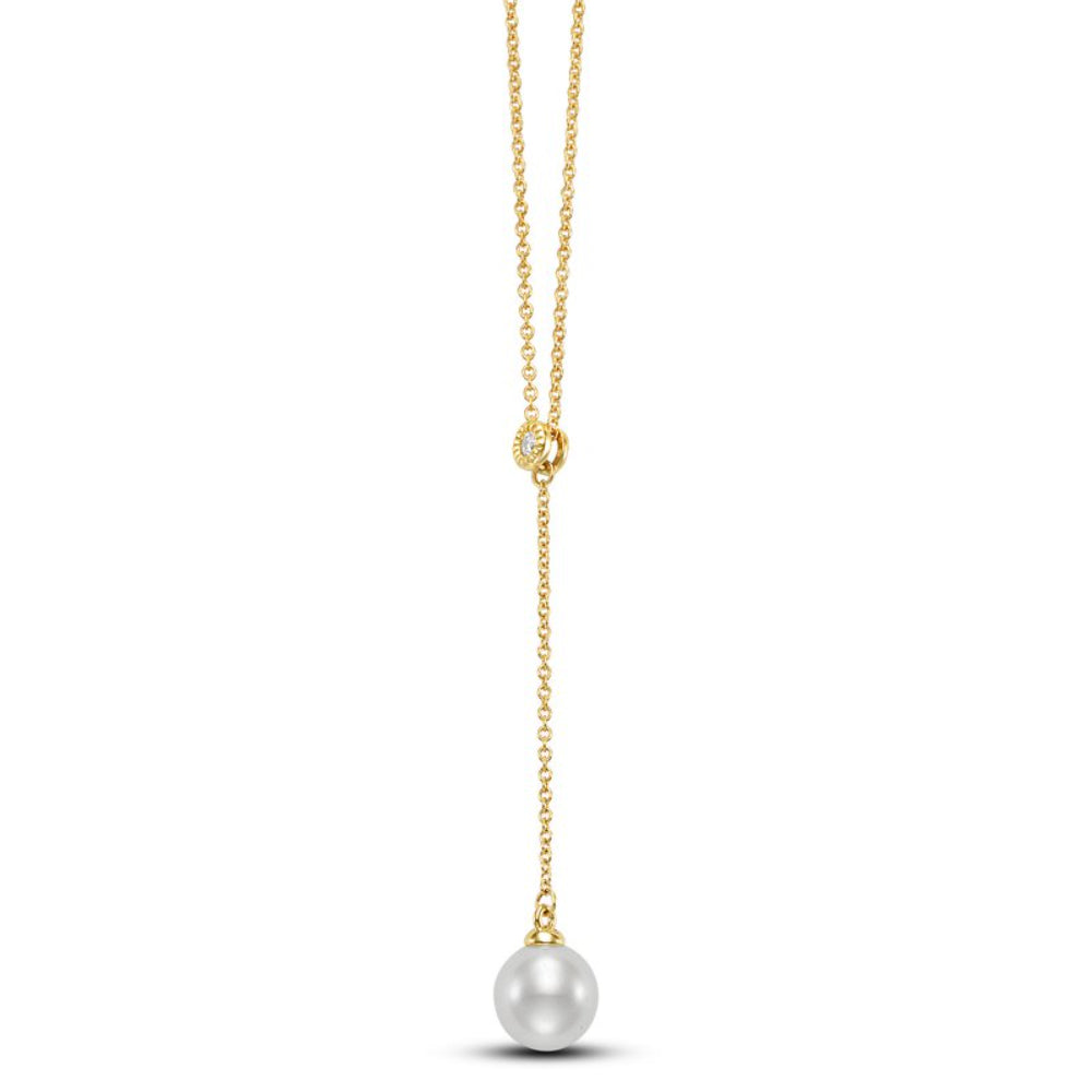Mastoloni 14k Gold Pearl Diamond Grace Necklace
