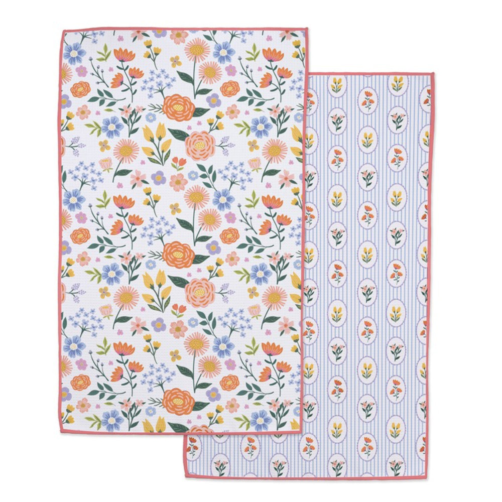 Design Imports Spring in Bloom Printed Microfiber Dishtowel