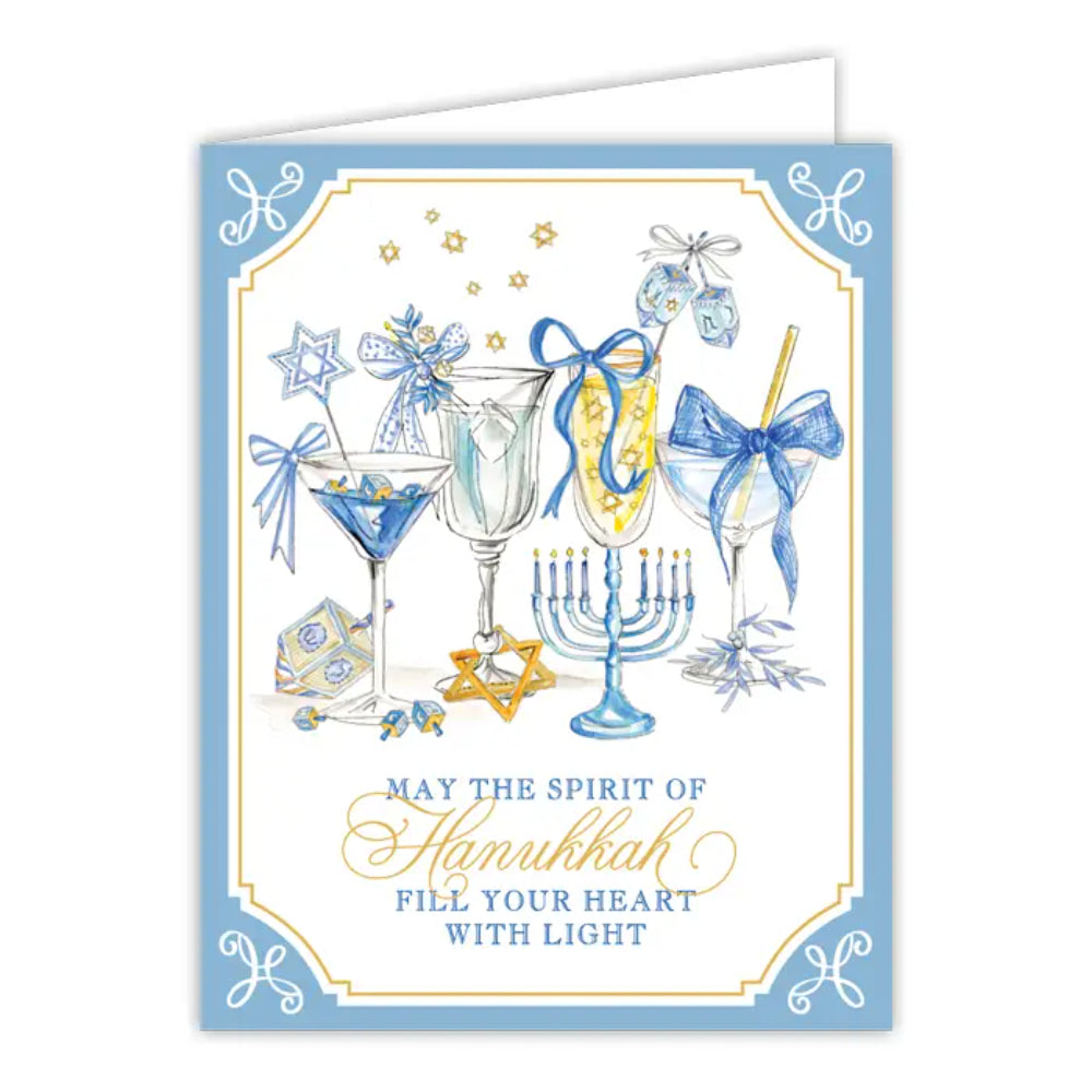 RosanneBeck Collections May the Spirit of Hanukkah Fill Your Heart Greeting Card