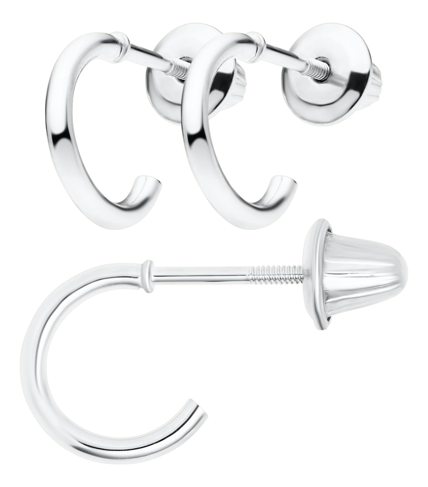 Children's Sterling Silver 3/4 Hoop Earring