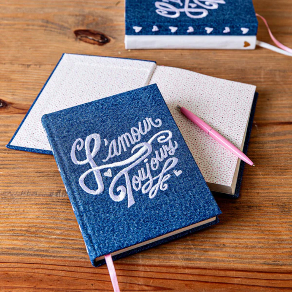 Juliska L'Amour Toujours 6" x 8" Journal - Denim