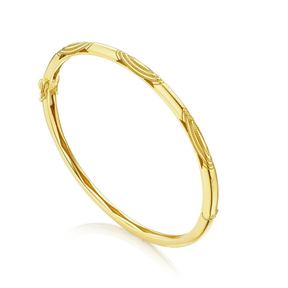 Tacori 18k Gold Crescent Eclipsle Bangle Bracelet